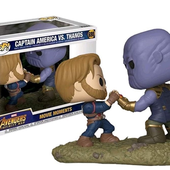Funko Pop! Marvel Avengers Infinity War Captain America vs. Thanos Movie Moments - Picture 2 of 2
